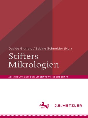 cover image of Stifters Mikrologien